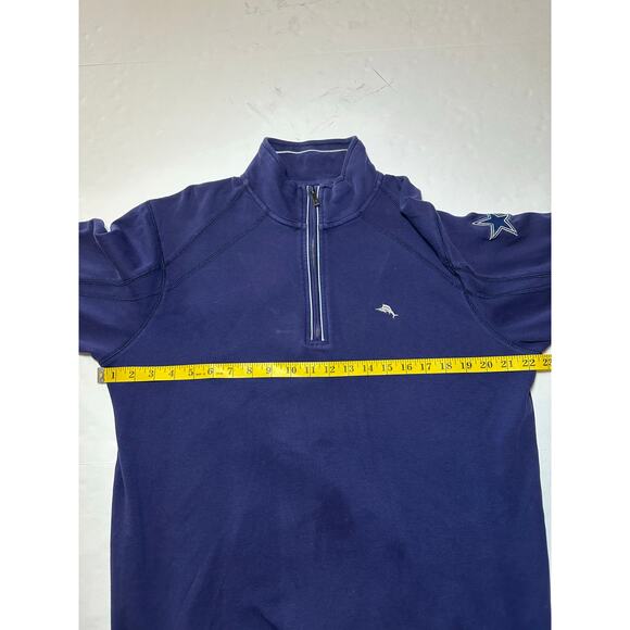 Tommy Bahama NFL Dallas Cowboys 1/4 Zip Pullover Men’s Size Medium Navy Blue - Picture 4 of 7